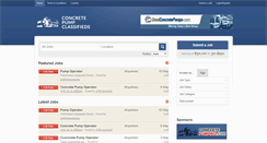 Desktop Screenshot of concretepumpclassifieds.com