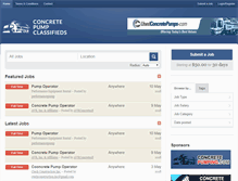 Tablet Screenshot of concretepumpclassifieds.com